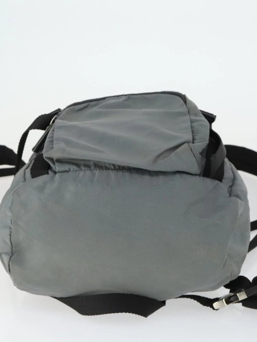 PRADA Backpack Nylon Gray Silver Auth BA10134 - Picture 5 of 15